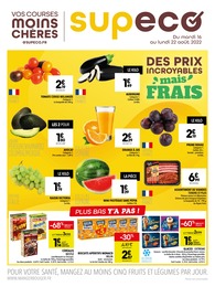 Catalogue Supeco à Lyon, avec 4 pages Prospectus Supeco à Lyon, "Des prix incroyables mais frais", 4 pages, 16/08/2022 - 22/08/2022
