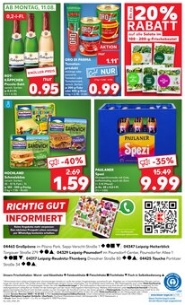 Sekt im Kaufland Prospekt "Aktuelle Angebote" mit 60 Seiten (Leipzig)