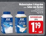 Aktuelles Schlagrahm oder Sahne zum Kochen Angebot bei EDEKA in Regensburg ab 1,19 €