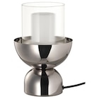 Tischleuchte + LED-Leuchtmittel vernickelt/Zylinder gestreift von ACKJA / MOLNART für 19,98 € bei IKEA im Angebot Tischleuchte + LED-Leuchtmittel vernickelt/Zylinder gestreift von ACKJA / MOLNART im aktuellen IKEA Prospekt