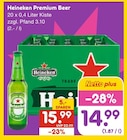 Premium Beer von Heineken für 14,99 € bei Netto Marken-Discount im Angebot Premium Beer von Heineken im aktuellen Netto Marken-Discount Prospekt