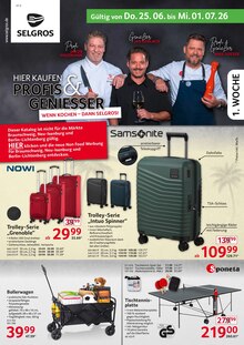 Koffer im Selgros Prospekt "HIER KAUFEN PROFIS & GENIESSER" mit 24 Seiten (Neuss)