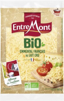 Emmental Français Râpé Bio 31% MG - Géant Casino à Paris Emmental Français Râpé Bio 31% MG en promo chez Géant Casino Paris à 2,21 €