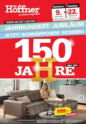 Aktueller Höffner Möbel & Einrichtung Prospekt in Fredersdorf-Vogelsdorf und Umgebung, "JAHRHUNDERT-JUBILÄUM" mit 20 Seiten, 09.10.2024 - 22.10.2024