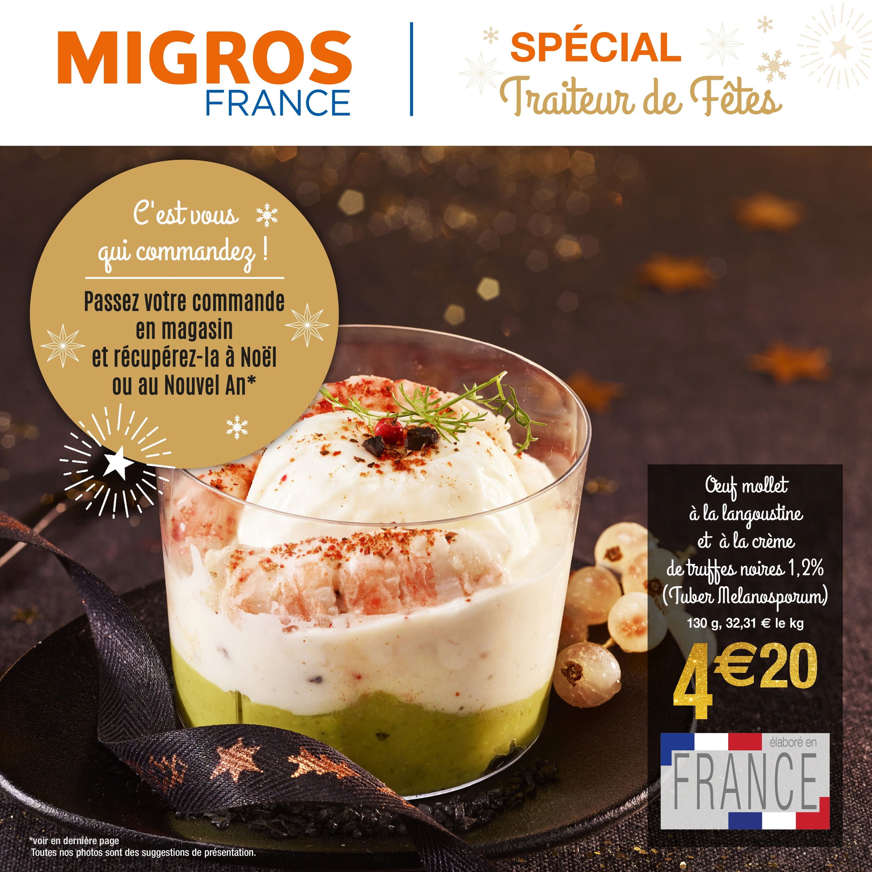 Catalogue Migros France à Ambilly, avec 20 pages Prospectus Migros France à Ambilly, "Traiteur de Fêtes ", 20 pages, 26/11/2021 - 31/12/2021