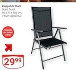 Klappstuhl Stahl im Angebot bei GLOBUS in Oberursel Klappstuhl Stahl Angebote bei GLOBUS Oberursel für 29,99 €