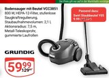 Aktuelle Staubsauger Angebote bei GLOBUS in Koblenz Aktuelles Bodensauger mit Beutel VCC3851 Angebot bei GLOBUS in Koblenz ab 9,99 €