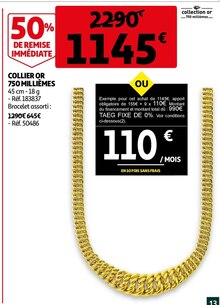 Auchan La Patte d'Oie - COLLIER OR 750 MILLIÈMES Promo COLLIER OR 750 MILLIÈMES dans le catalogue Auchan Soldes à La Patte d'Oie