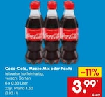 Aktuelle Coca Cola Angebote bei Netto Marken-Discount in Landau (Pfalz) Aktuelles Coca-Cola, Mezzo Mix oder Fanta Angebot bei Netto Marken-Discount in Landau (Pfalz) ab 3,99 €