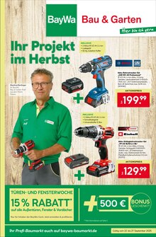 BayWa Bau- und Gartenmärkte Prospekt Ihr Projekt im Herbst! mit  Seiten in Oberasbach und Umgebung
