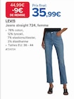 Jeans straight 724, femme - LEVIS en promo chez Costco Montreuil à 35,99 €