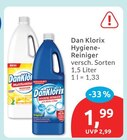 Hygiene.Reiniger von Dan Klorix für 1,99 € bei budni im Angebot Hygiene.Reiniger von Dan Klorix im aktuellen budni Prospekt