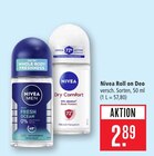 Roll on Deo im Angebot bei Marktkauf in Aalen Roll on Deo Angebote von Nivea bei Marktkauf Aalen für 2,89 €
