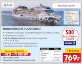 Norwegische Fjordwelt im Netto Marken-Discount Prospekt Norwegische Fjordwelt von MSC Cruises im aktuellen Netto Marken-Discount Prospekt für 769,00 €