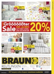 Bettwäsche im BRAUN Möbel-Center Prospekt in Kirchheim Aktueller BRAUN Möbel-Center Prospekt mit Bettwäsche, "Gröööößter Sale des Jahres!", Seite 20