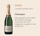 BRUT CHAMPAGNE - LAURENT PERRIER en promo chez Monoprix Margaret BRUT CHAMPAGNE - LAURENT PERRIER dans le catalogue Monoprix Margaret