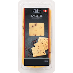 Raclette mit rosa Pfeffer