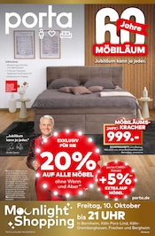 Aktueller porta Möbel Prospekt mit Matratze, "60 JAHRE MÖBILÄUM", Seite 1