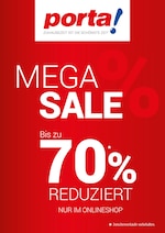 porta Möbel Prospekt "MEGA SALE - BIS ZU 70% REDUZIERT", 1 Seiten, für Dahlenwarsleben, 24.03.2020 - 30.04.2020 porta Möbel Prospekt "MEGA SALE - BIS ZU 70% REDUZIERT", 1 Seiten, für Dahlenwarsleben, 24.03.2020 - 30.04.2020