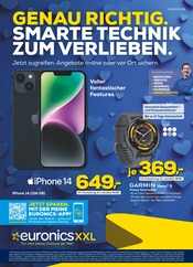 Aktueller EURONICS Prospekt mit iPhone, "GENAU RICHTIG. SMARTE TECHNIK ZUM VERLIEBEN.", Seite 1