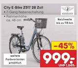 City E-Bike Z517 28 Zoll im Netto Marken-Discount Prospekt City E-Bike Z517 28 Zoll von Zündapp im aktuellen Netto Marken-Discount Prospekt für 999,00 €