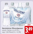 Mineralwasser Angebote von Gerolsteiner bei E center Bruchsal für 3,49 €