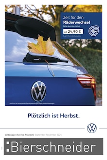 Aktueller Volkswagen Prospekt "Herbstliche Angebote." Seite 1 von 1 Seite für Beilngries