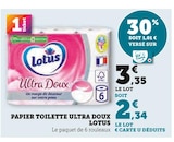 Papier toilette Ultra Doux - Lotus à 2,34 € dans le catalogue U Express