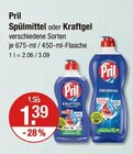 Pril im V-Markt Prospekt Spülmittel oder Kraftgel von Pril im aktuellen V-Markt Prospekt für 1,39 €