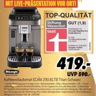 Kaffeevollautomat ECAM 290.81.TB Titan-Schwarz Angebote von DeLonghi bei MEDIMAX Kamp-Lintfort für 419,00 €