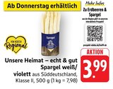 Spargel weiß/violett Angebote von Unsere Heimat bei E center Offenburg für 3,99 €