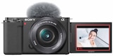 Alpha ZV-E10 + 16-50 mm Vlogger-Kamera Angebote von sony bei MediaMarkt Saturn Bietigheim-Bissingen für 599,00 €