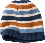 Mütze aus Strick, blau & weiß & braun, Gr. 54/55 im dm-drogerie markt Prospekt Mütze aus Strick, blau & weiß & braun, Gr. 54/55 von PUSBLU im aktuellen dm-drogerie markt Prospekt für 5,90 €