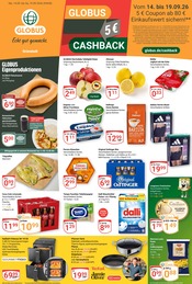 GLOBUS Supermarkt Prospekt der aktuellen Woche mit 28 Seiten, gültig von 14.09.2026 bis 19.09.2026, in Dirmstein und Umgebung Aktueller GLOBUS Supermarkt Prospekt in Dirmstein und Umgebung, "Aktuelle Angebote" mit 28 Seiten, 14.09.2026 - 19.09.2026