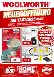 Aktueller Woolworth Discounter Prospekt in Hof und Umgebung, "NEUERÖFFNUNG IN HOF" mit 8 Seiten, 17.07.2025 - 17.07.2025