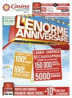 Catalogue Casino Supermarchés à Marseille, avec 8 pages Prospectus Casino Supermarchés à Marseille, "L'énorme anniversaire", 8 pages, 27/07/2020 - 09/08/2020