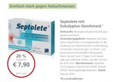 Septolete mit Eukalyptus-Geschmack von Septolete im aktuellen LINDA Premiumapotheke Prospekt für 7,90 €