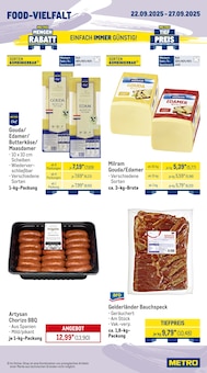 Wurst im METRO Prospekt "Wochenangebote Gastro + Gewinnspiel + MonatsMenü" mit 42 Seiten (Gelsenkirchen)