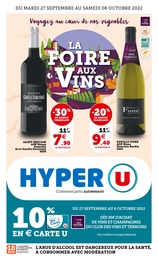 Catalogue Hyper U à Arras, avec 72 pages Prospectus Hyper U à Arras, "LA FOIRE AUX VINS", 72 pages, 27/09/2022 - 08/10/2022