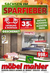 Schlafzimmer im Möbel Mahler Siebenlehn Prospekt in Hoyerswerda Aktueller Möbel Mahler Siebenlehn Prospekt mit Schlafzimmer, "SACHSEN IM SPARFIEBER", Seite 1