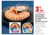 Couronne de queues de crevettes cuites décortiquées - Delpierre - Super U à Le Mans Couronne de queues de crevettes cuites décortiquées - Delpierre en promo chez Super U Le Mans à 3,60 €