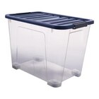 Boîte de rangement transparente avec couvercle et roues IVER 60 L - Brico Dépôt à Besançon Boîte de rangement transparente avec couvercle et roues IVER 60 L en promo chez Brico Dépôt Besançon à 16,90 €