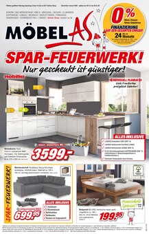 Bett im Möbel AS Prospekt "SPAR-FEUERWERK!" mit 20 Seiten (Ludwigshafen (Rhein))