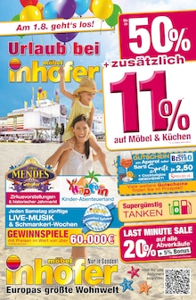 Aktueller Möbel Inhofer Prospekt für Radolfzell (Bodensee) und Ungebung, Seiten zum blättern Möbel Inhofer Prospekt Urlaub bei Möbel Inhofer mit Seiten in Radolfzell (Bodensee) und Umgebung