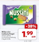 Milka oder Cadbury Riegel Angebote von Milka bei Markant Nordwest Lingen für 1,99 €