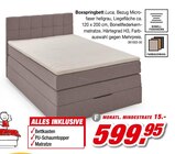 Boxspringbett Luca für 599,95 € bei Möbel AS im Angebot Boxspringbett Luca im aktuellen Möbel AS Prospekt