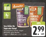 Bio Süßkartoffel Eintopf mit Kichererbsen im Angebot bei E center in Weiden Bio Süßkartoffel Eintopf mit Kichererbsen Angebote von Tress Brüder bei E center Weiden für 2,99 €