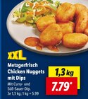 Metzgerfrisch Chicken Nuggets mit Dips im Angebot bei Lidl in Heinsberg Metzgerfrisch Chicken Nuggets mit Dips Angebote bei Lidl Heinsberg für 7,79 €