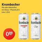 Aktuelle Krombacher Angebote bei Getränke Hoffmann in Potsdam Aktuelles Pils Angebot bei Getränke Hoffmann in Potsdam ab 0,89 €