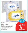 Feuchtes Toilettenpapier von Hakle für 1,11 € bei budni im Angebot Feuchtes Toilettenpapier von Hakle im aktuellen budni Prospekt